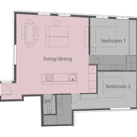 Penthouse View In Town Apartment